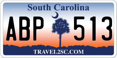 SC license plate ABP513