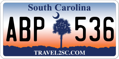 SC license plate ABP536