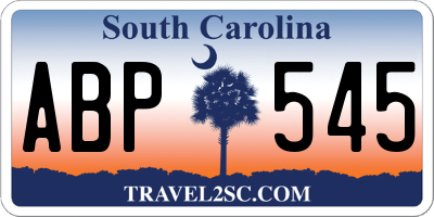 SC license plate ABP545