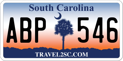 SC license plate ABP546