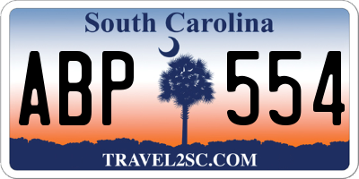 SC license plate ABP554