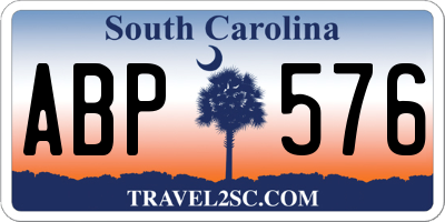 SC license plate ABP576