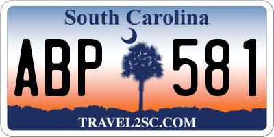 SC license plate ABP581