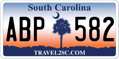SC license plate ABP582