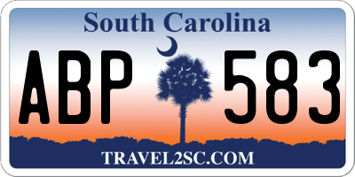 SC license plate ABP583