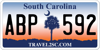 SC license plate ABP592