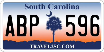SC license plate ABP596