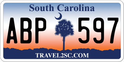 SC license plate ABP597