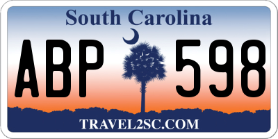 SC license plate ABP598