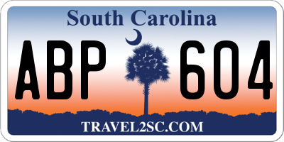 SC license plate ABP604