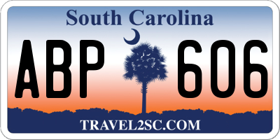 SC license plate ABP606