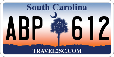 SC license plate ABP612