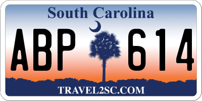 SC license plate ABP614