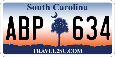 SC license plate ABP634