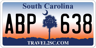 SC license plate ABP638