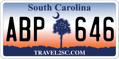 SC license plate ABP646