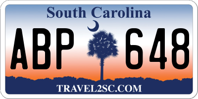 SC license plate ABP648