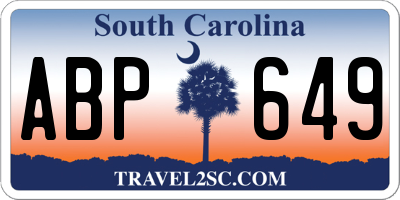 SC license plate ABP649