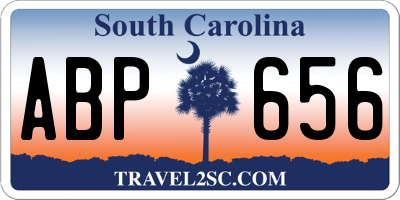 SC license plate ABP656