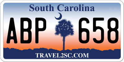 SC license plate ABP658