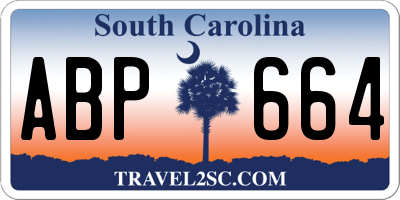 SC license plate ABP664