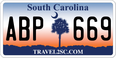 SC license plate ABP669