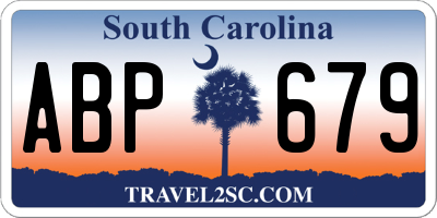 SC license plate ABP679