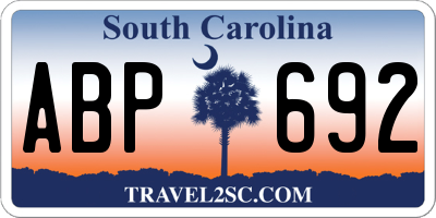 SC license plate ABP692