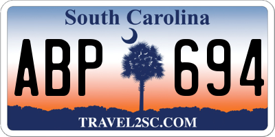 SC license plate ABP694