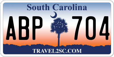 SC license plate ABP704