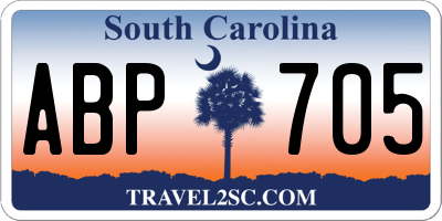 SC license plate ABP705