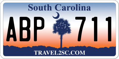 SC license plate ABP711