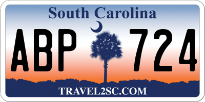 SC license plate ABP724