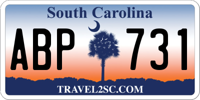 SC license plate ABP731