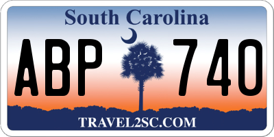 SC license plate ABP740