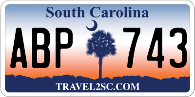 SC license plate ABP743