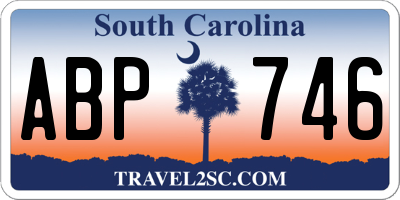 SC license plate ABP746