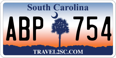 SC license plate ABP754