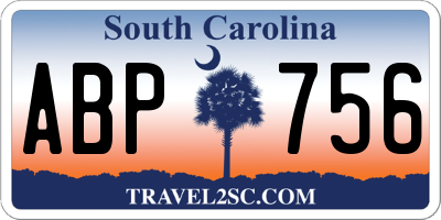 SC license plate ABP756
