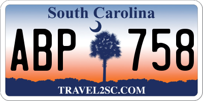 SC license plate ABP758