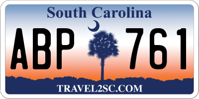 SC license plate ABP761