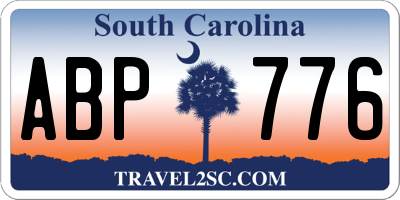 SC license plate ABP776