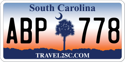 SC license plate ABP778