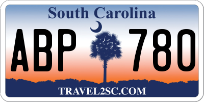 SC license plate ABP780