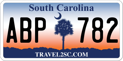 SC license plate ABP782