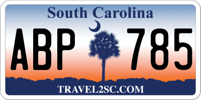 SC license plate ABP785