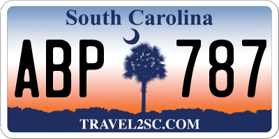 SC license plate ABP787