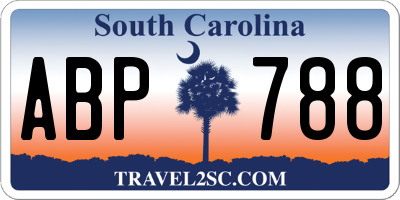 SC license plate ABP788