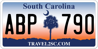 SC license plate ABP790