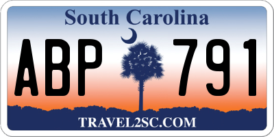 SC license plate ABP791